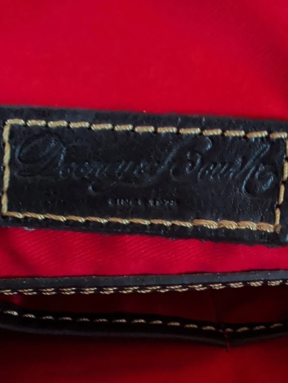 Dooney & Bourke Olive Green Quilted Satchel with Dark Brown Trim, No Strap.🌟🌟
